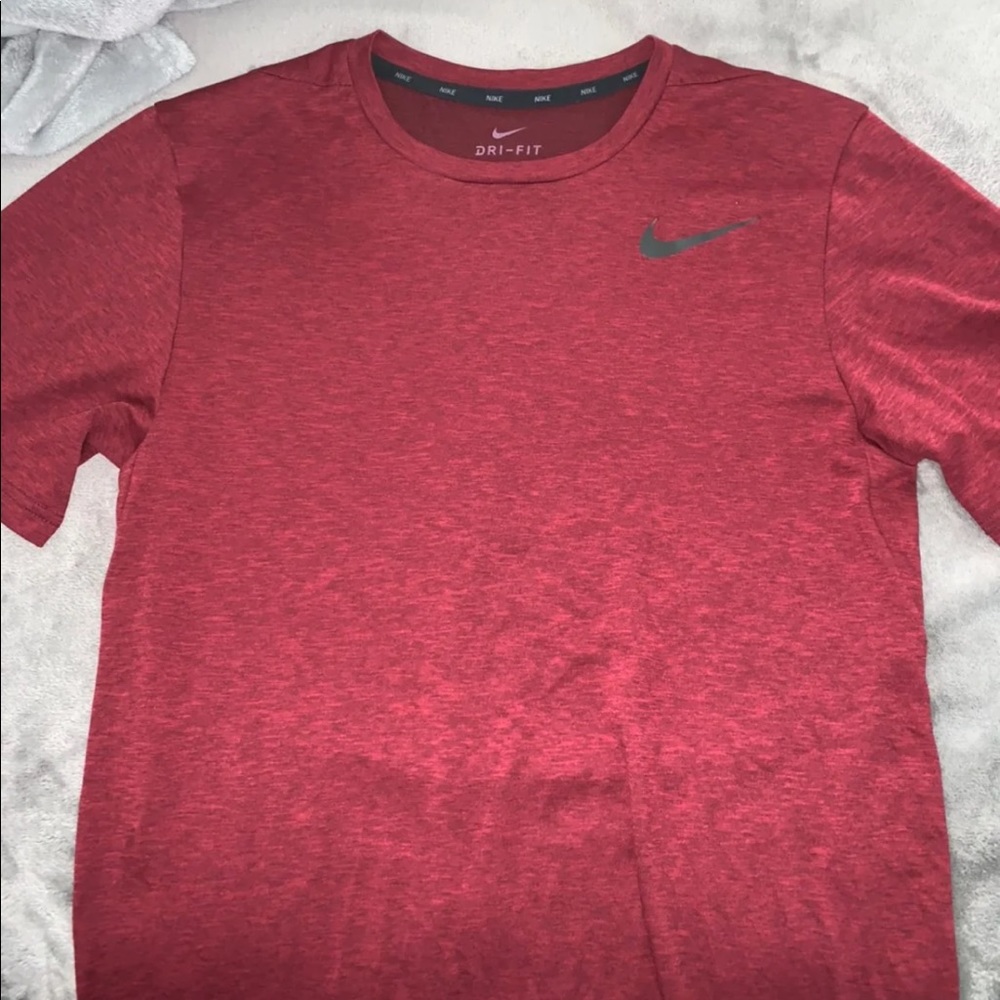 red nike performance tshirt